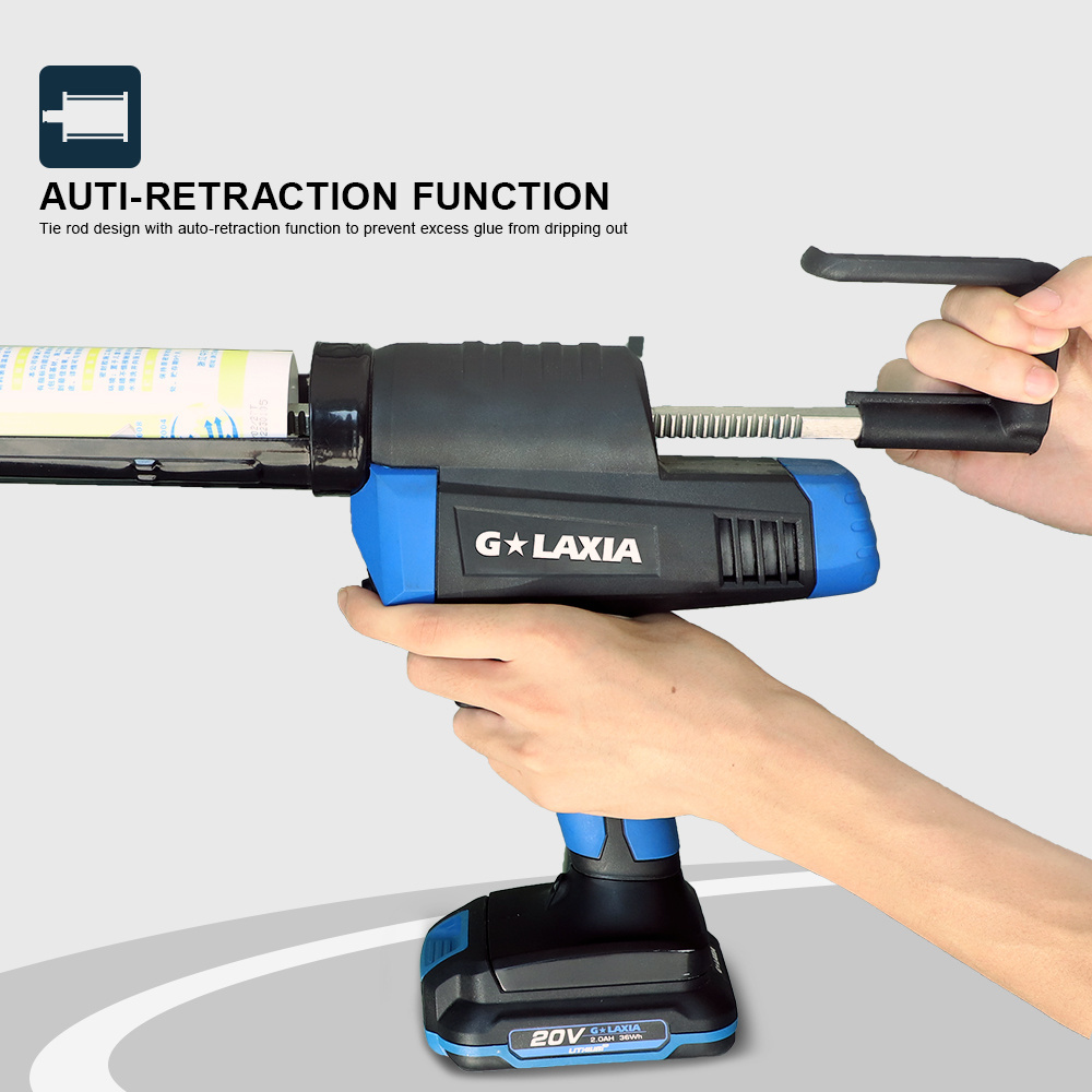 Galaxia Electric Support OEM Glue Gun High Thrust Custom Portable 20V Cordless 2000PSI Caulking Gun