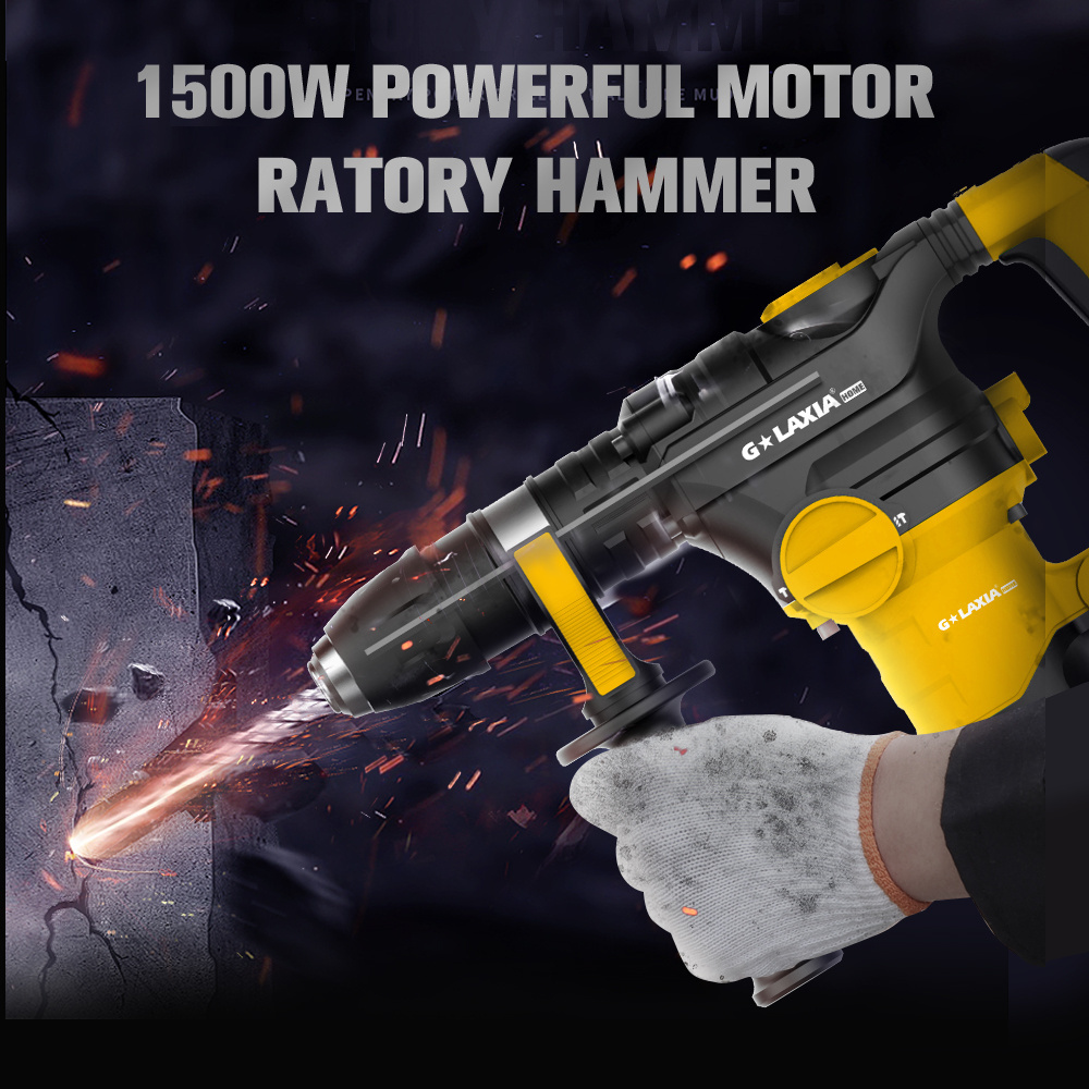 Galaxia 1500W  Rotary Hammer Drill 220V Electric Power Tools With SDS Plus 32mm Toolholder Hammer Drill Industrial