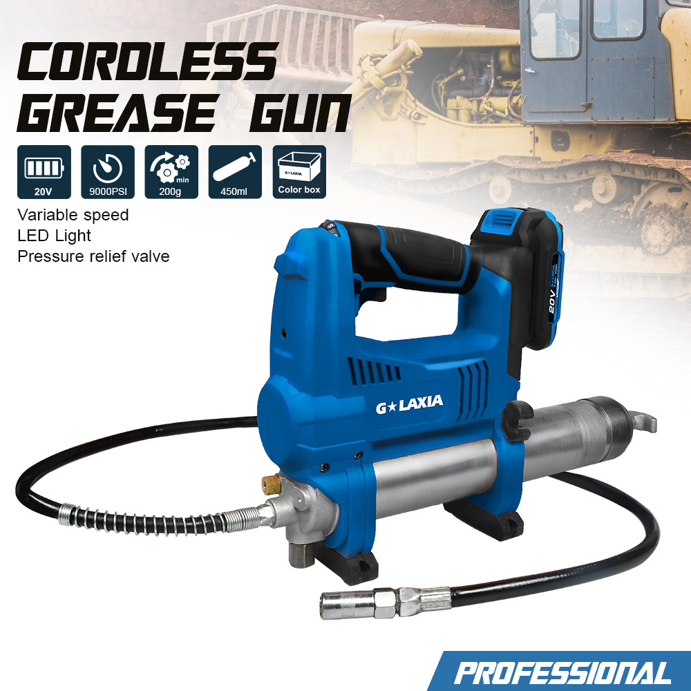 9000PSI Cordless 20V Grease Gun with Lithium Battery Operated Electric Grease Gun