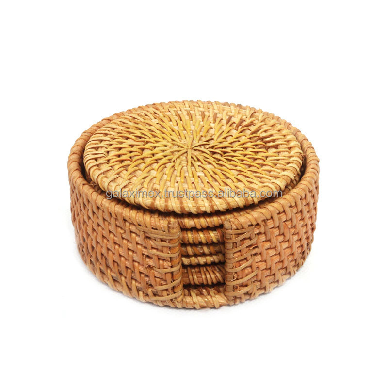 Roller Coasters High Quality Rattan Hand Woven Placemats New Wicker Coaster Plate also Coaster for drink