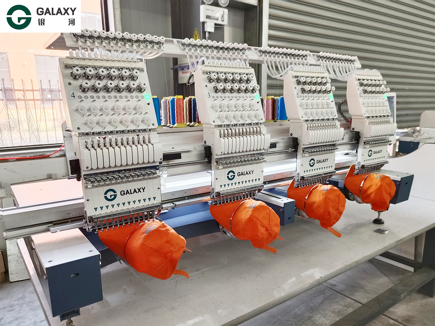 GALAXY Factory Sale ! 4 heads 12/15 Needles Industrial Embroidery Machine barudan tajima