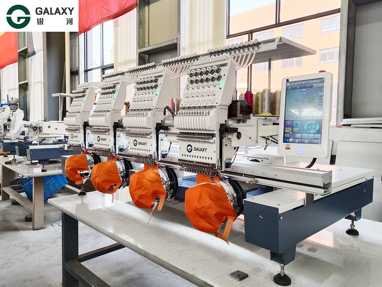 GALAXY Factory Sale ! 4 heads 12/15 Needles Industrial Embroidery Machine barudan tajima