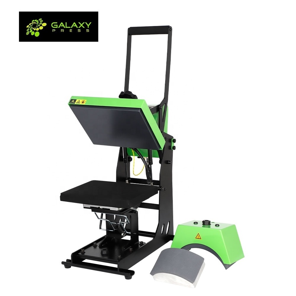 Galaxy Wholesale GS-604 Ramlock Logo And Cap 2 In 1 Hat Heat Press Machine For Logo Printing