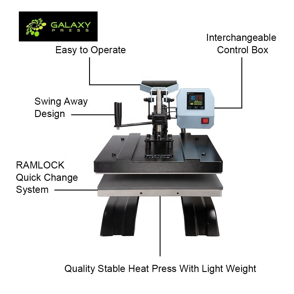 New Coming! Galaxy GS-303 Heat Press Machine Swing Away for Sublimation Printing