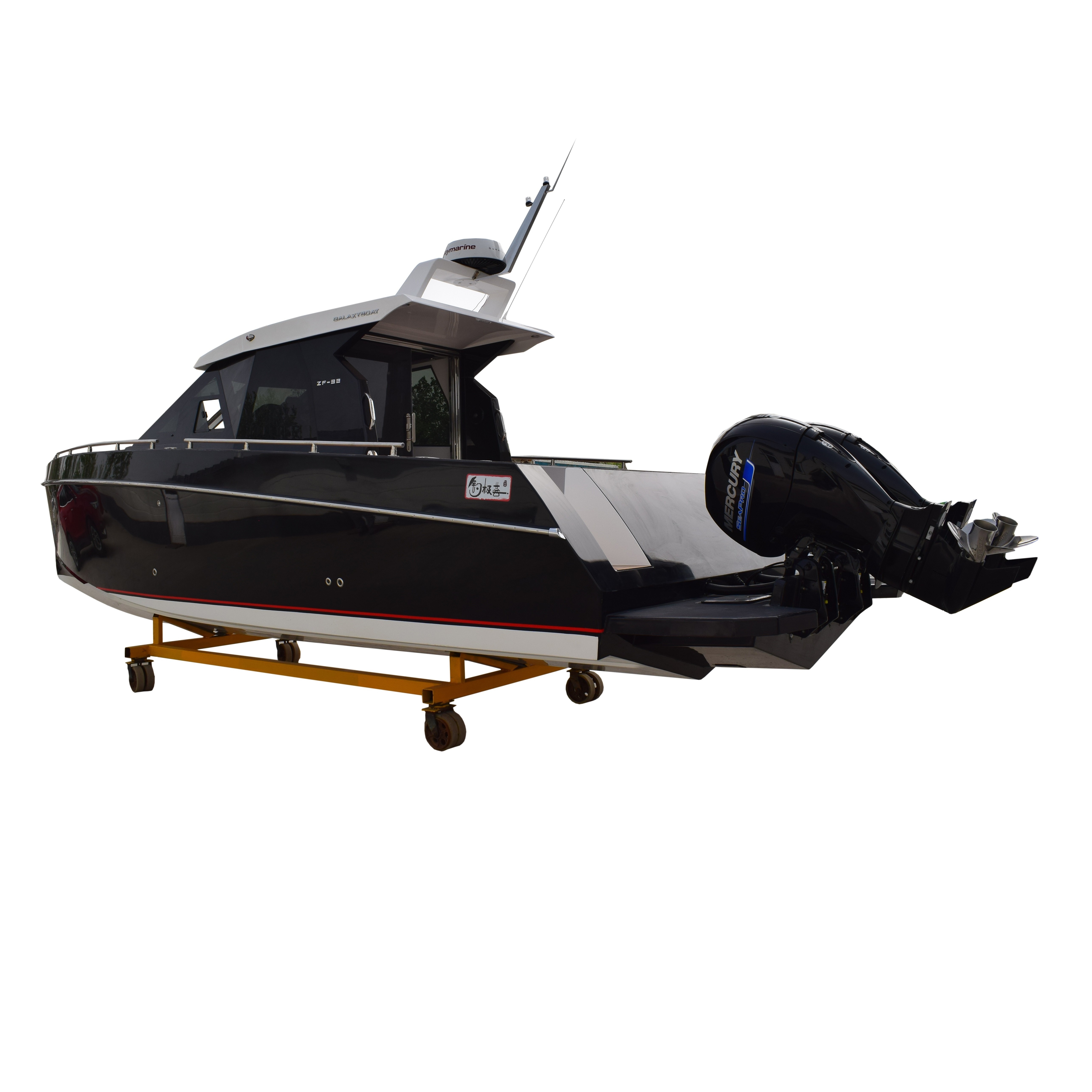 33 Feet Fiberglass Luxury Twin Engine High Speed Fishing 10 Meter Yacht Boat for Sale