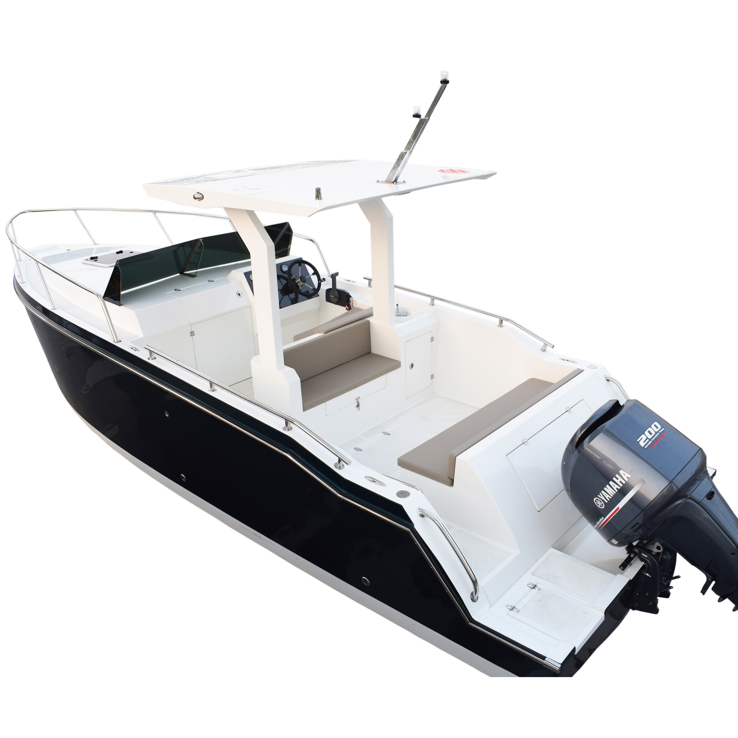 7.8 meters 26 feet fiberglass leisure fishing boat for 8 persons