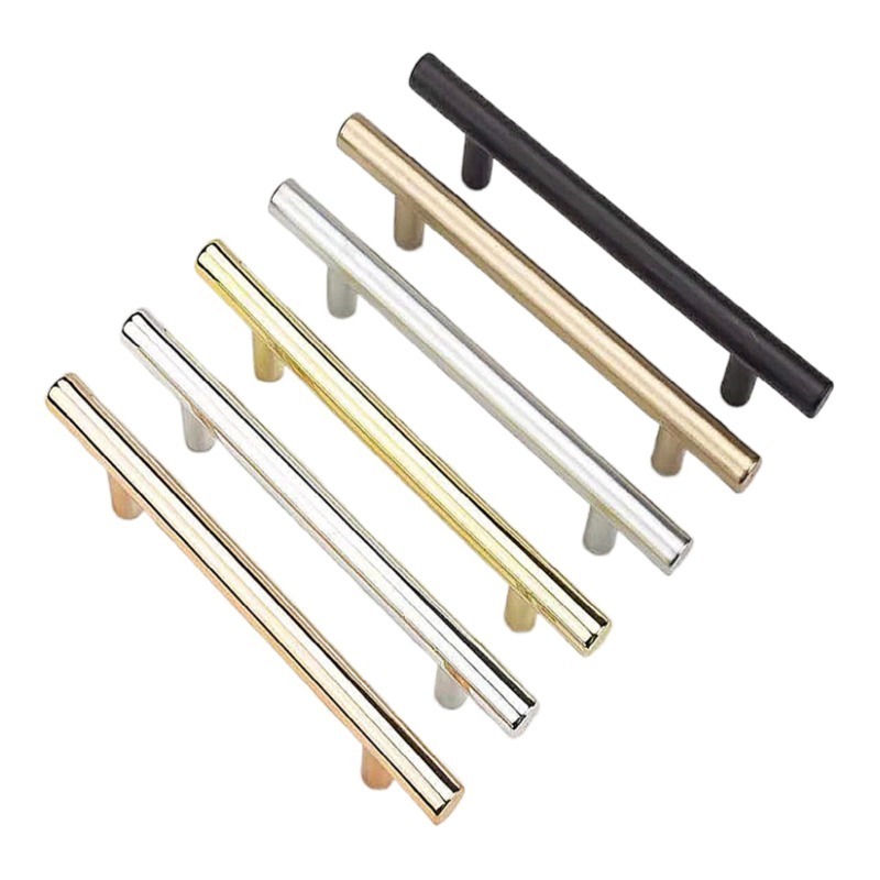 ABS Plastic Fashion Black Gold Door Handles Kitchen Cabinet Handles Solid Drawer Knobs Furniture Handle Hardware