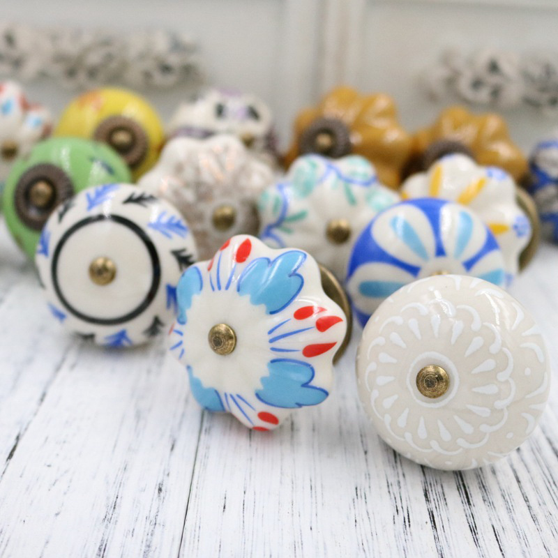 Porcelain knobs handles Lurious Ceramic Drawer Dresser Knobs Pulls Kitchen Cabinet Furniture Bedroom Handle