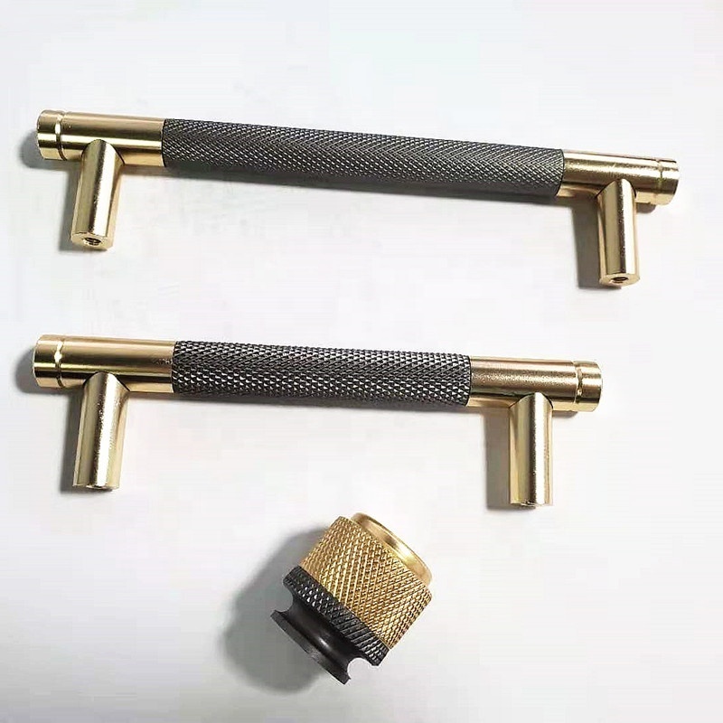 Wholesale Furniture hardware Grey Black Gold  Aluminum material  Drawer Cupboard Cabinet Handles for sale