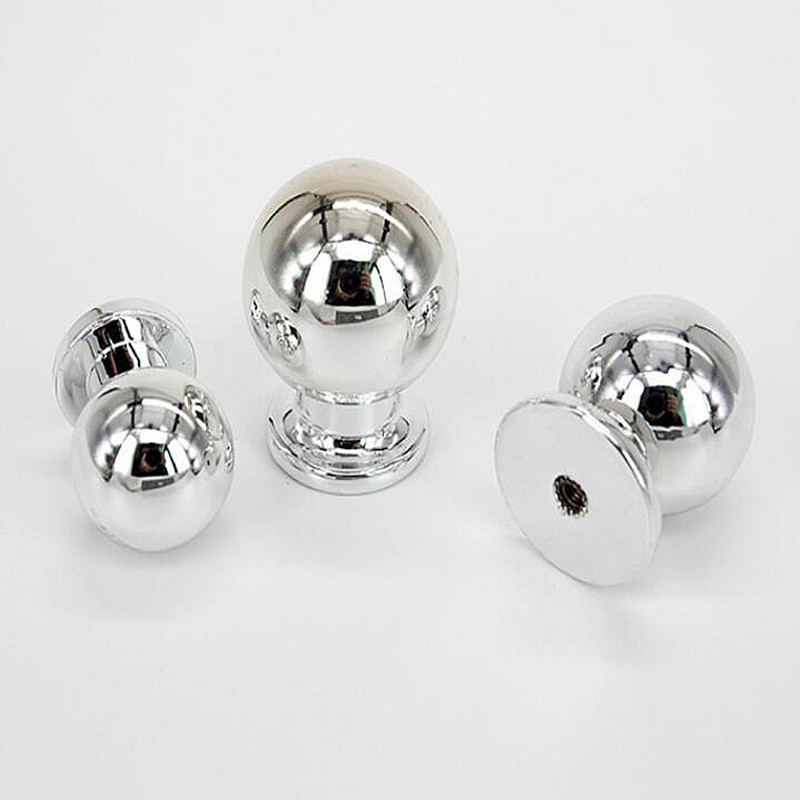 Hot Sale Plastic Crystal Knob Chrome Plated Plastic Furniture Handle White Round knob ABS knob