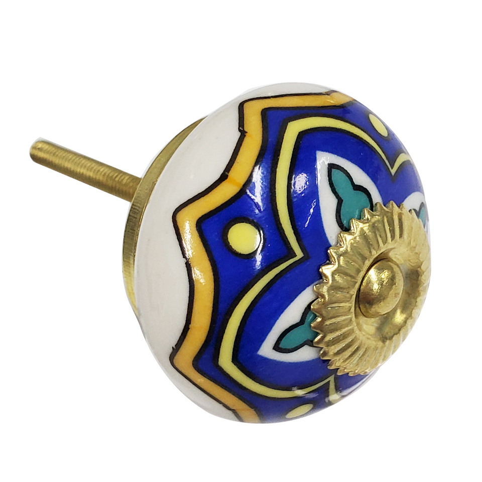 Color Pattern Rural Furniture Handle Ceramic Drawer Cabinet Knob Cabinet Kitchen Hardware Handle