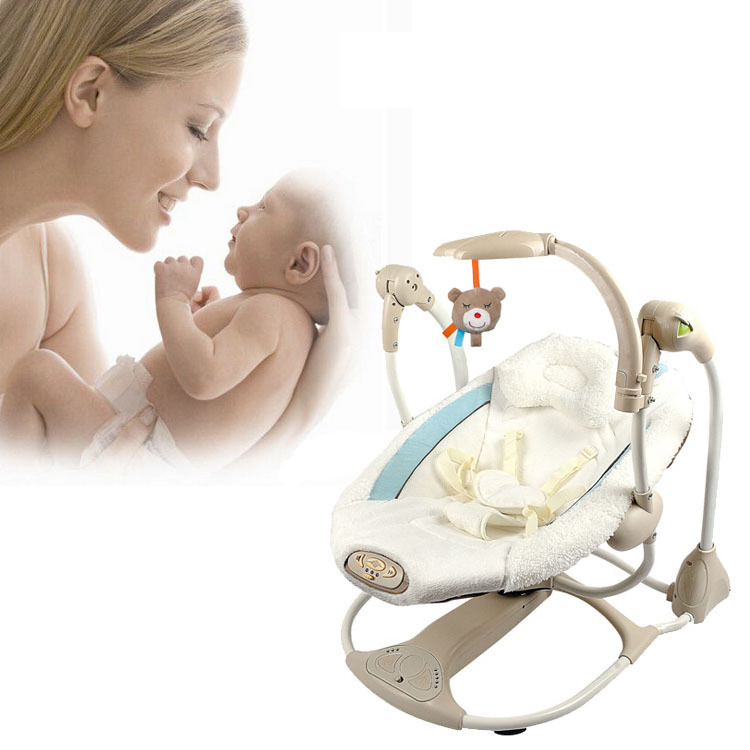 High quality automatic rocking crib for newborn baby cradle swing electric rocking chair for sale