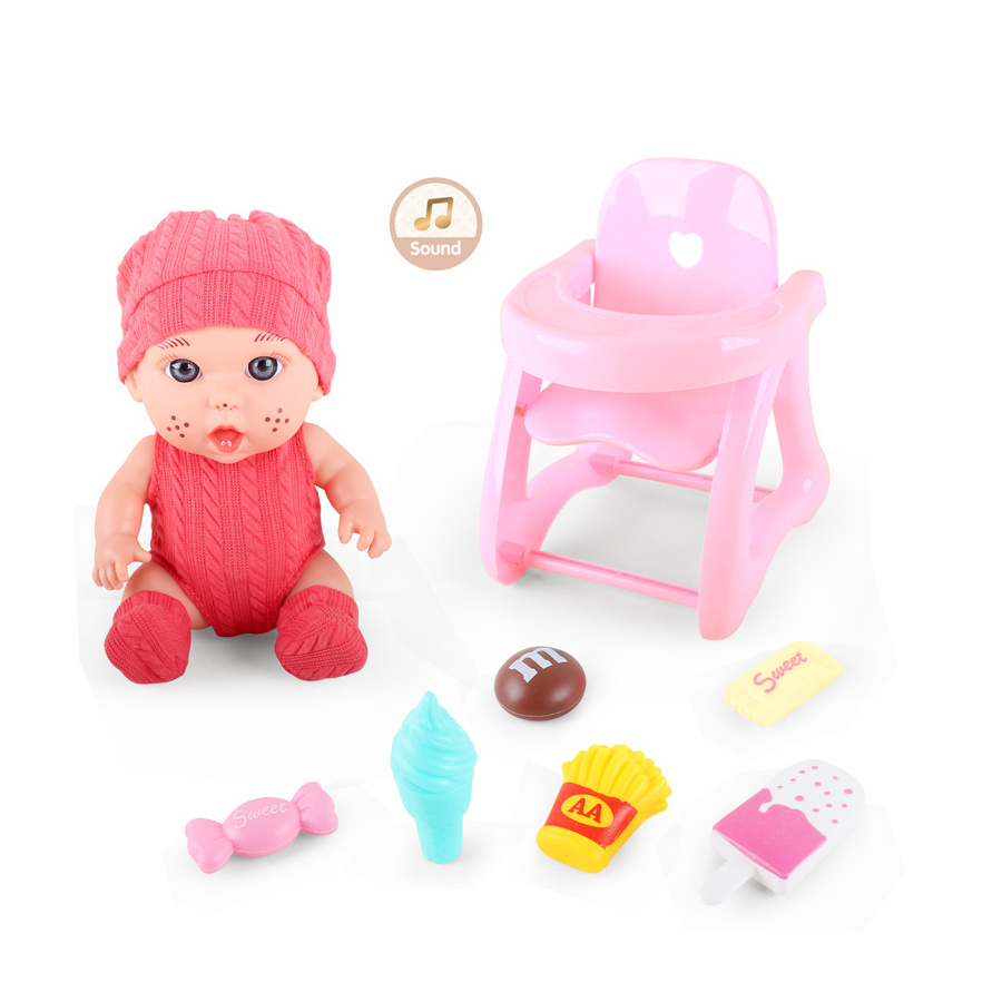 High quality 9 inch reborn doll kit with sounds silicone reborn baby dolls with stroller