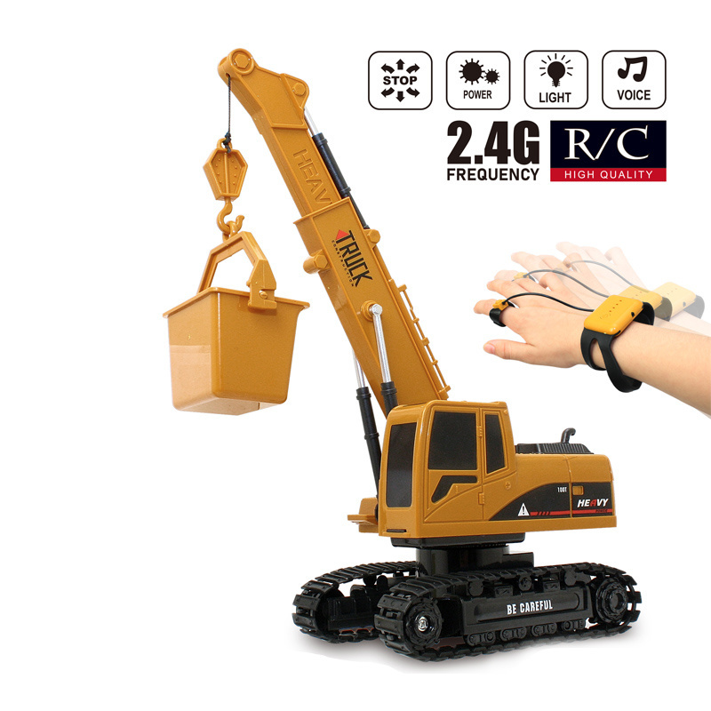 New 2021 rc excavator hydraulic for hand controlled rc car excavator toys remote control rc for kids