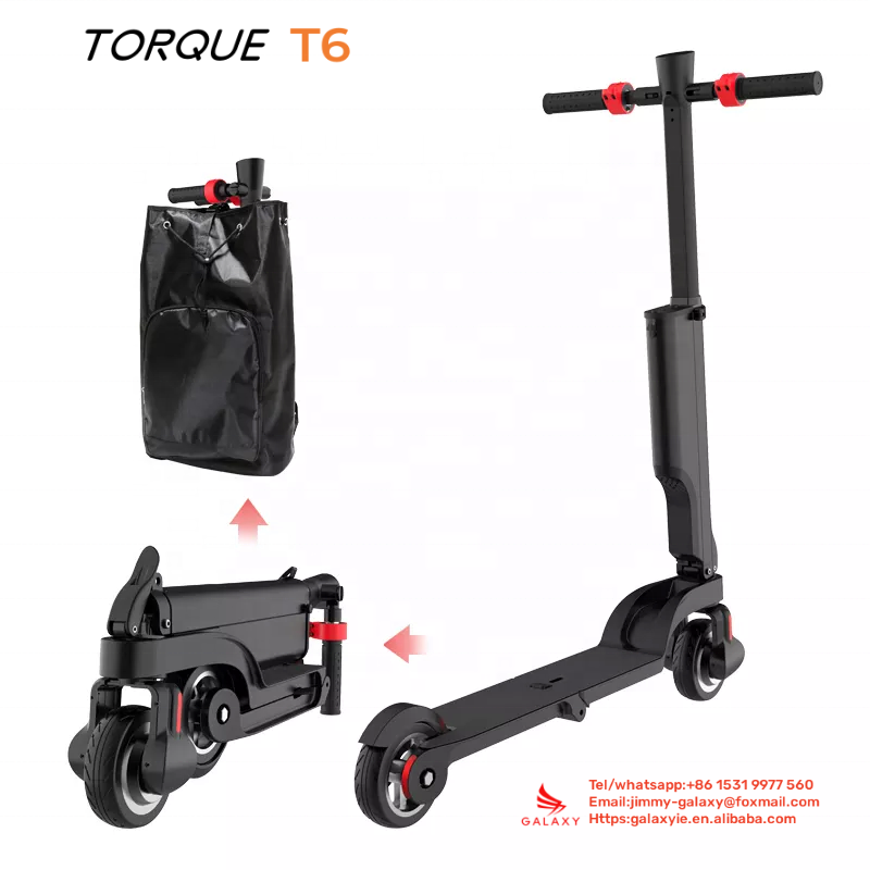 T6 5.5Inch New Product 36V 250W T6 Backpack E Scooter Mini Elecktrische Step 2 Wheel Adult Aluminum Alloy Electric Scooter