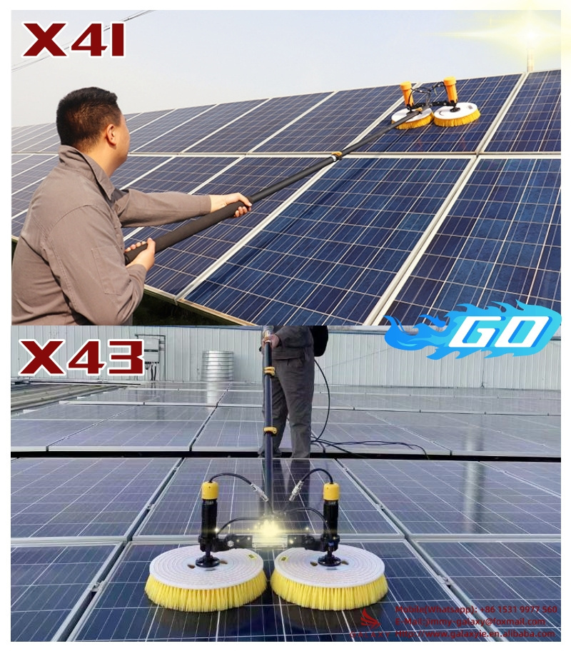 Solar Panel Cleaning Brush Solar Panel Cleaning Washing Machine 3.5m Automatic Roller Brush With Double Head Robot