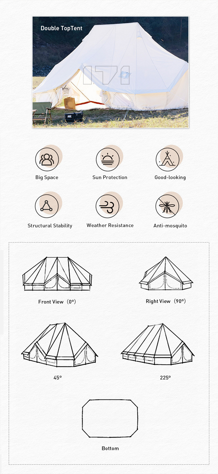 comfortable sleeping area tents camping outdoor heavy duty camptown tent camp tent