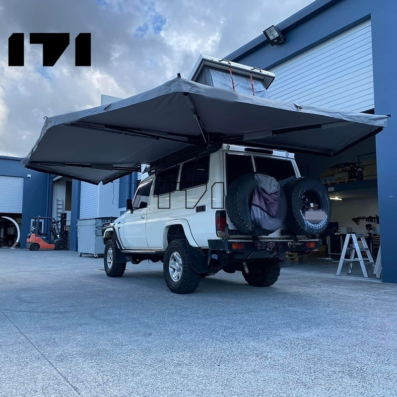 Hot Selling Off Road Car Tent Camping 3X3 270 Free Standing With Led 4X4 Side Wall Grey Awning