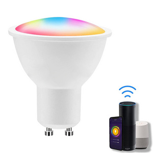 Tuya WiFi LED Spot Light Bulb 5W GU10 Dimmable Spotlight RGBW Light Work with Alexa Echo, Google Home Voice/APP Control