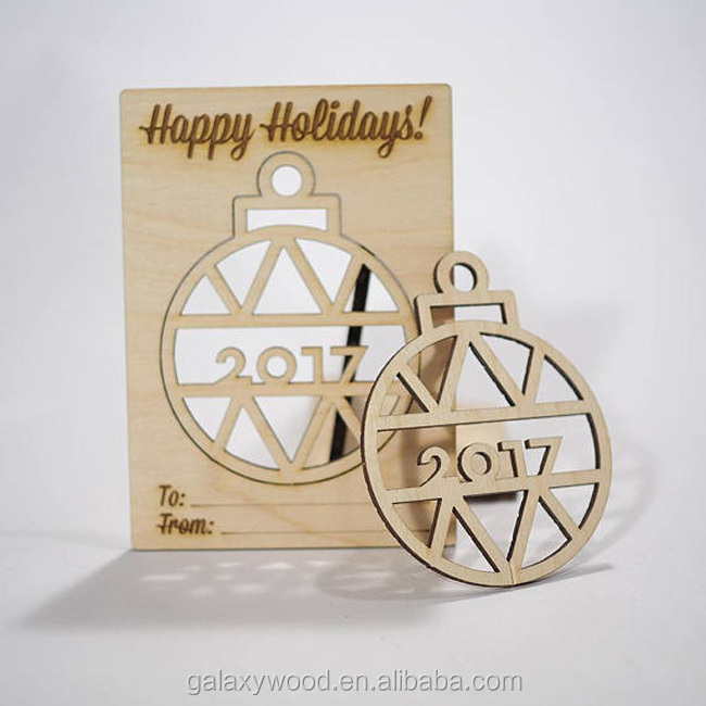 custom unique design Laser cut  wooden post card