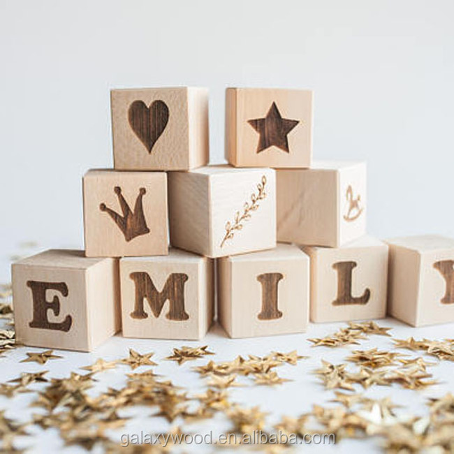 Personalized Wooden Name Blocks for Nursery Decor Home Decor