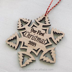 wholesale custom Wood ornament for christmas  tree decoration