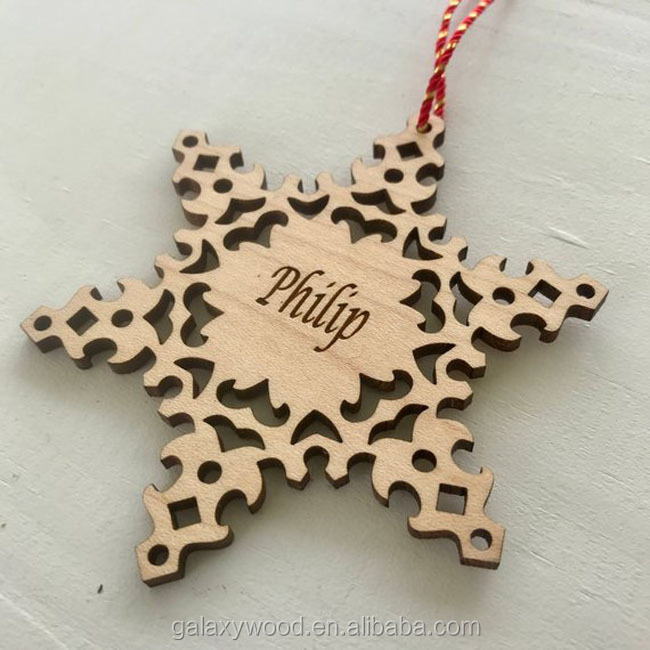 wholesale custom Wood ornament for christmas  tree decoration