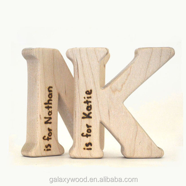 wholesale custom maple wooden Alphabet Decor Letters for wall