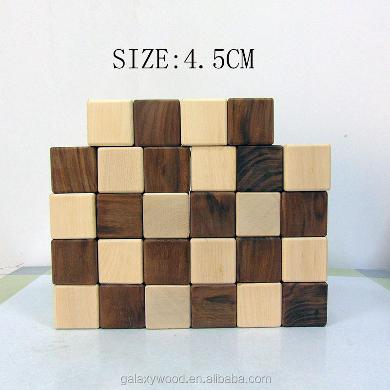 custom  Natural wanlunt  Wood Blocks for Kids Toy