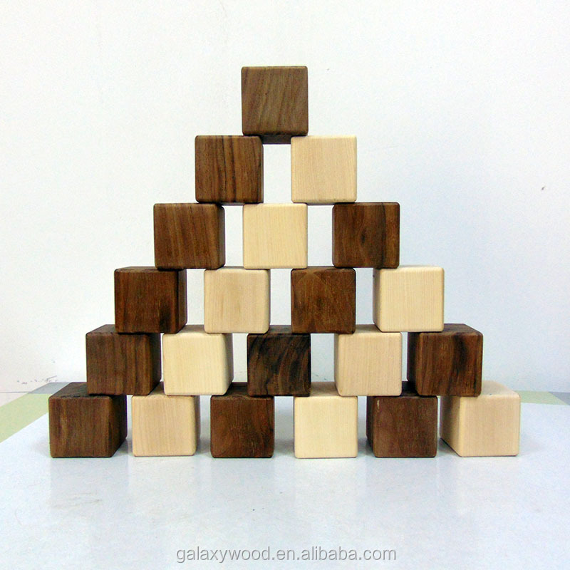 custom  Natural wanlunt  Wood Blocks for Kids Toy