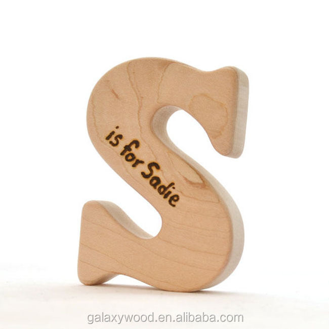 wholesale custom maple wooden Alphabet Decor Letters for wall