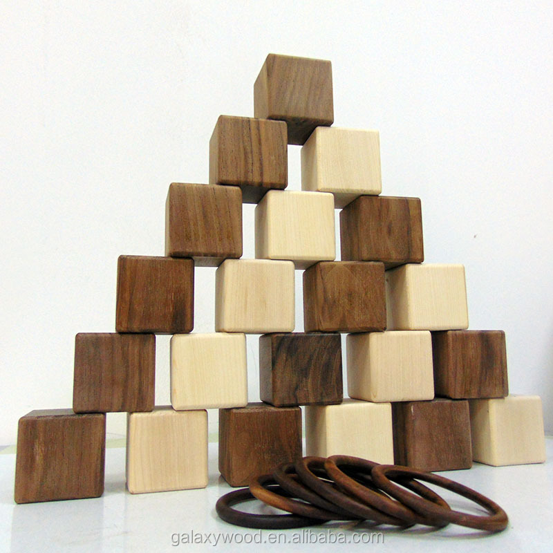 custom  Natural wanlunt  Wood Blocks for Kids Toy