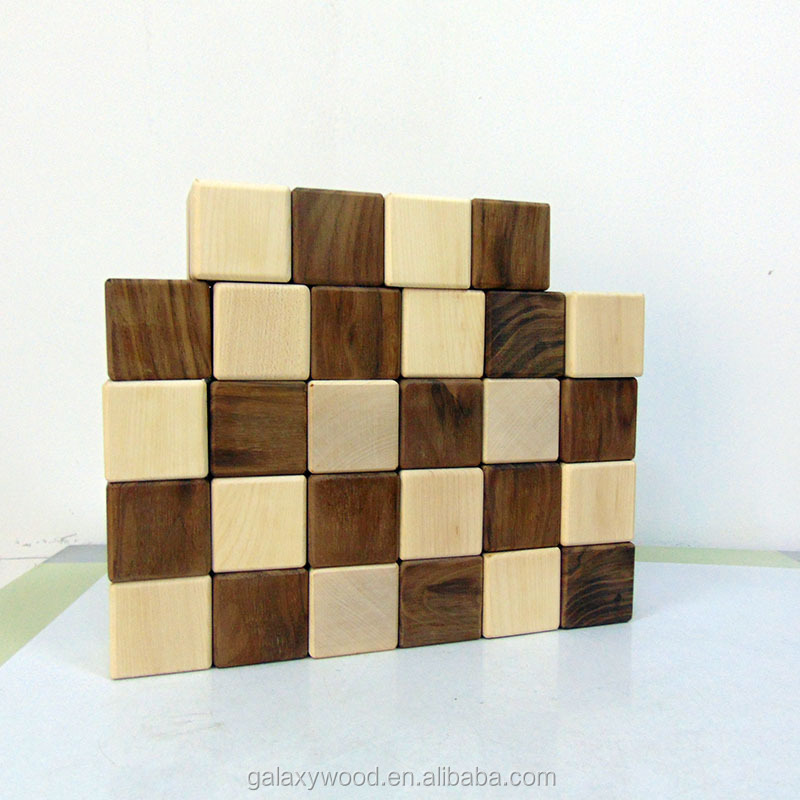 custom  Natural wanlunt  Wood Blocks for Kids Toy