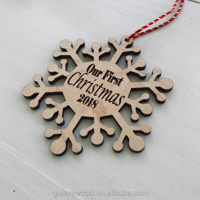 wholesale custom Wood ornament for christmas  tree decoration