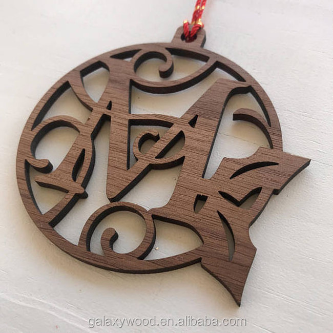 wholesale custom Wood ornament for christmas  tree decoration