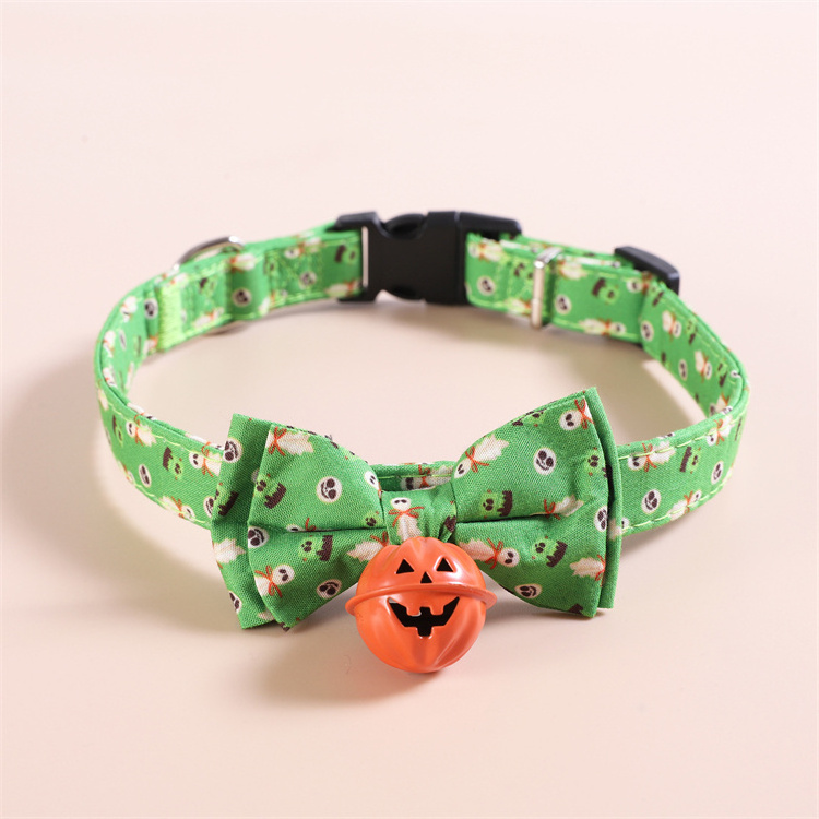 Adjustable Halloween Holiday Party Decoration Breakaway Pet Dog Cat Puppy Collar with Cute Bell