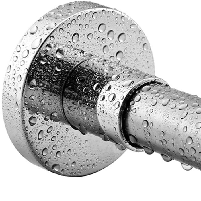 Shower Curtain Rod 43 73 Inches Never Rust and Non Slip Spring Tension Rod for Bathroom Polished 304 Stainless Steel