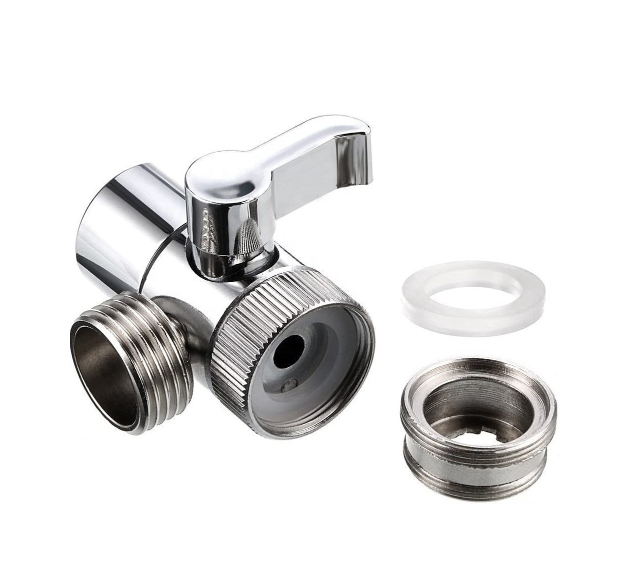 Faucet Diverter Valve With Aerator and Male Threaded Adapter, Faucet Adapter for Hose Attachment, Faucet Connector for Diversio