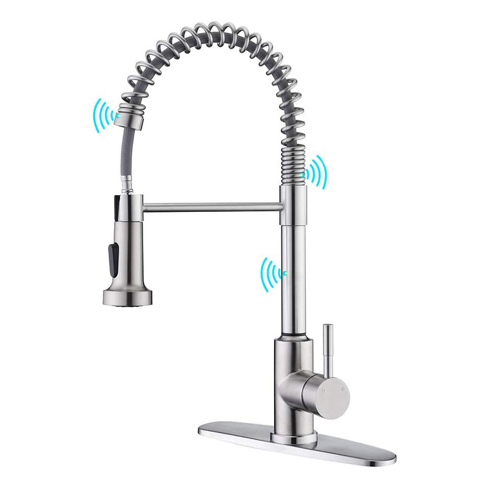 Touchless Kitchen Faucet with Pull Down Sprayer Touch on Activation Kitchen Sink Faucets with Pull Down Sprayer