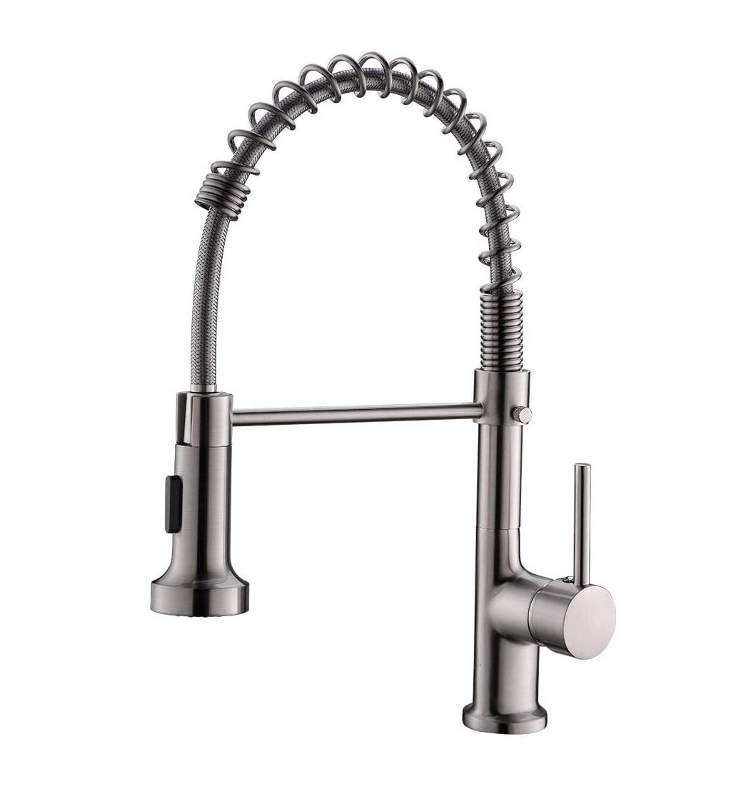 GALENPOO NSF Pull Down Long Neck Thermostatic Stainless steel  Kitchen Faucets