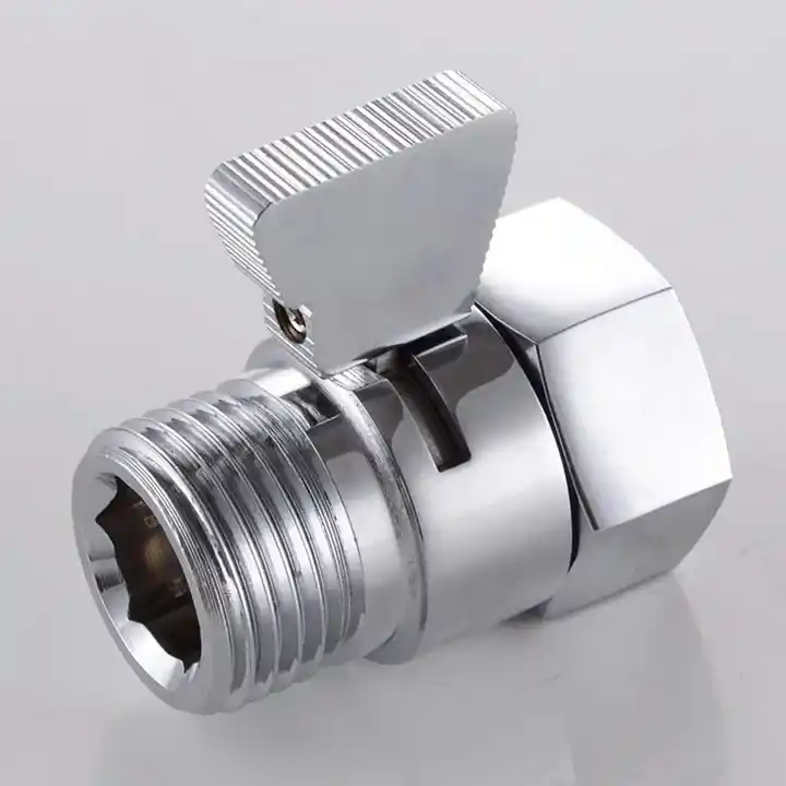 Brass Shower Flow Control Valve Shut Off Valve Water Pressure Controller for handheld Shower Head Bidet Sprayer