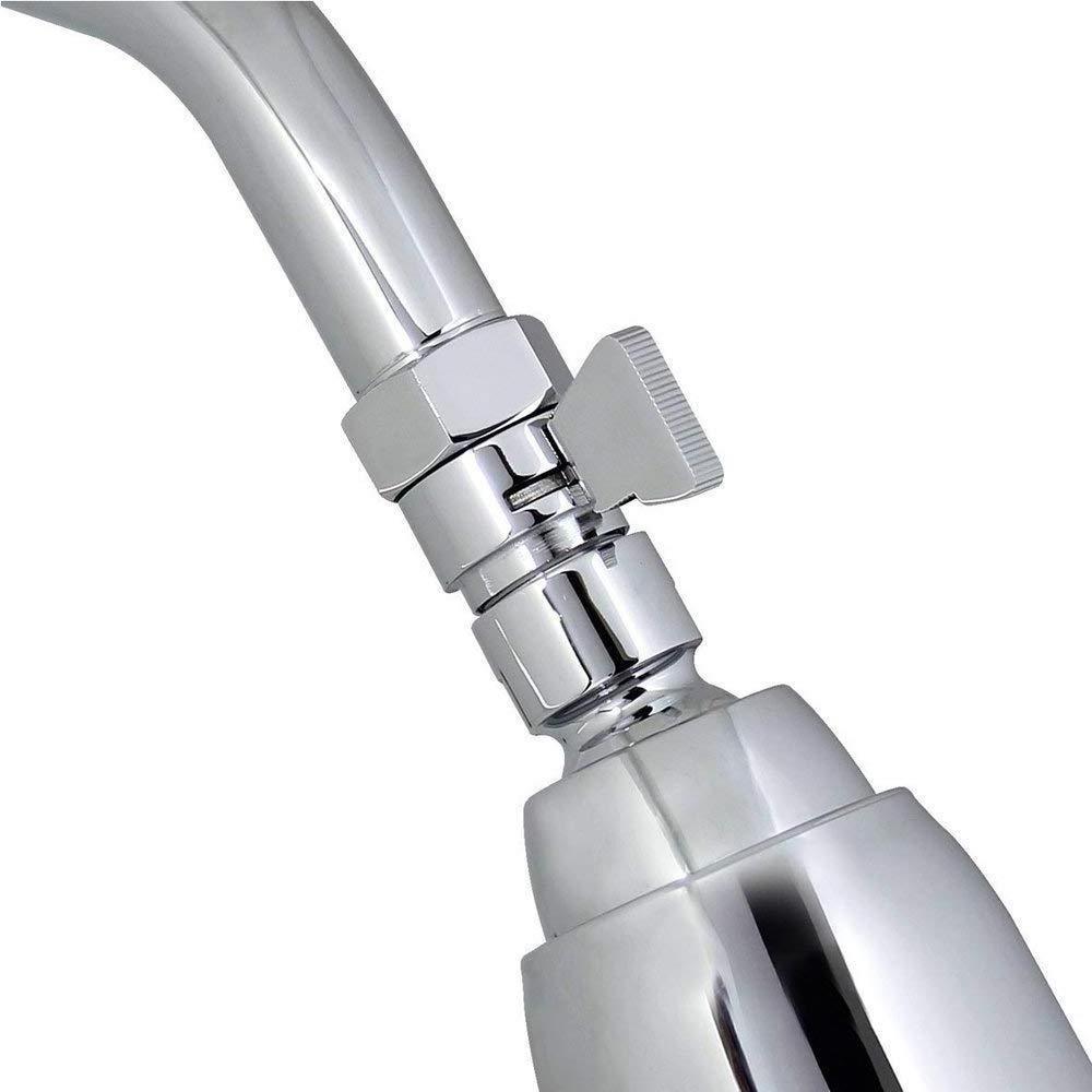 All Brass Shower Head Shut-Off Valve Brass with Brass Handle, Ceramic Valve,Polished Chrome Shower Flow Control Valves