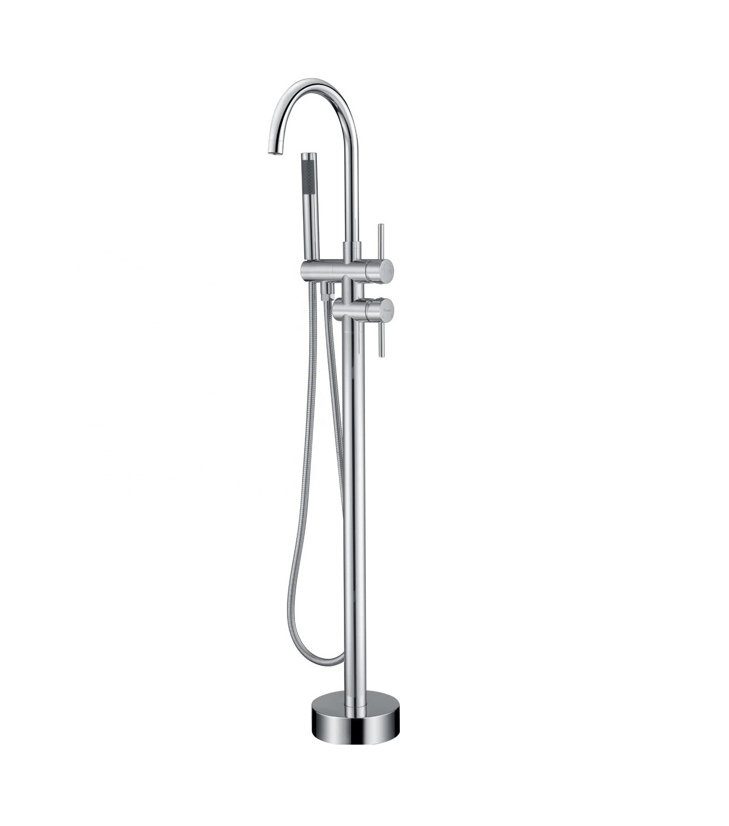 Freestanding Bathtub Faucet Tub Filler Faucets Chrome Floor Mounted Brass Bathroom Faucets with Handheld Shower