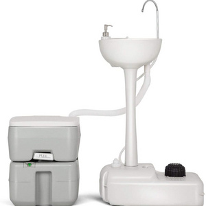 Portable Wash Sink with Towel Holder and Soap Dispenser for Outdoor Camping Travel Events 19L Water Capacity