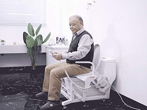 Chair Electric Toilet Incline Lift, Height Is Adjustable Frame Padded Toilet Grab Bars, Aid For Elderly, Handicapped, Disabled