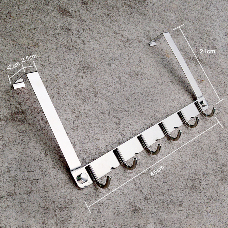 Over the Door Hook Rack Hanger Towel AND Clothing Hanger Stainless Steel Storage Overdoor hook