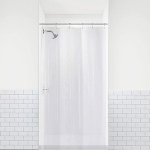 PEVA 8G Small Bathroom Shower Stall Curtain Liner, Clear, Heavy Duty Waterproof Shower Stall Curtain Liner