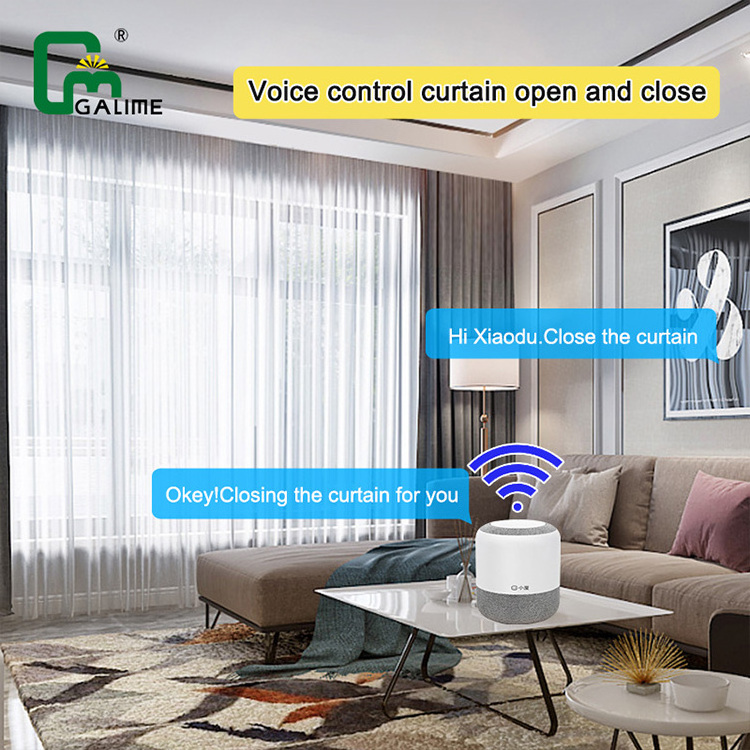 Smart Motor Curtain Track Electric Smart Curtain Rails Control Customize Tuya Smart Wifi Curtain Motor For Office Home