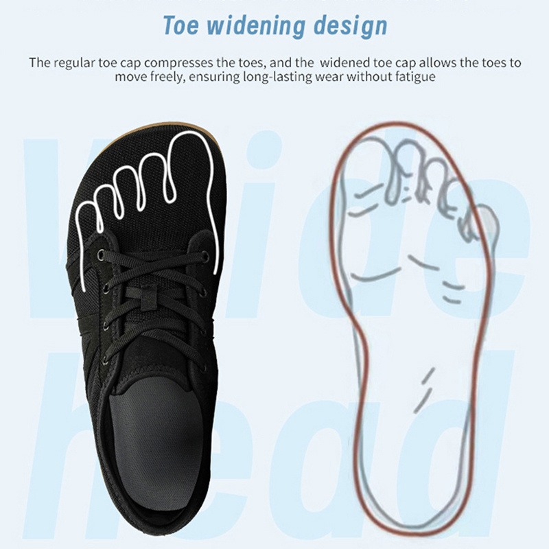 Non Slip Breathable Women Zapatillas Casual Shoes Men Ergonomic Walking Shoes Zero Drop Outsole Wide Toe Box Barefoot Shoes