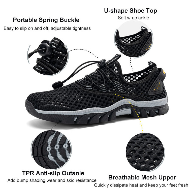 Slip resistance breathable tekking canyoneer upstream lightweight casual summer men  hiking fishing outdoor shoes